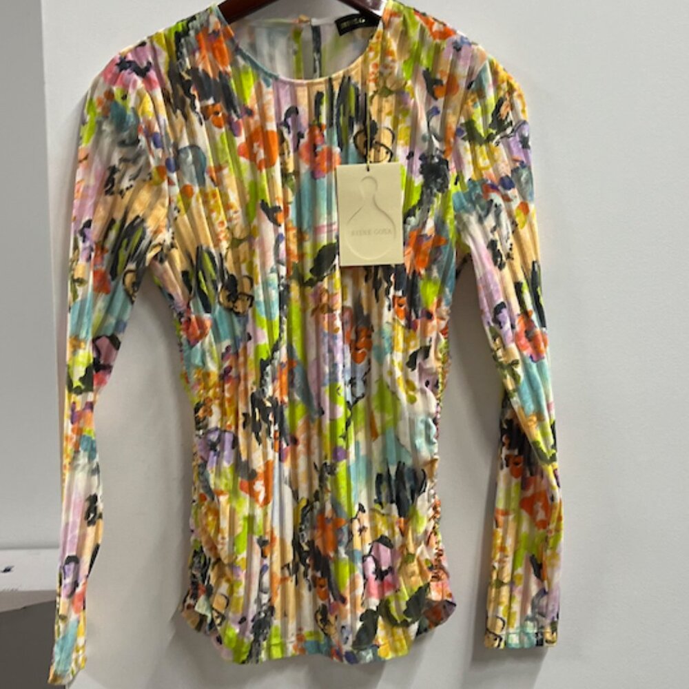 Stine Goya Floral Print Scoop Neck Blouse Size S